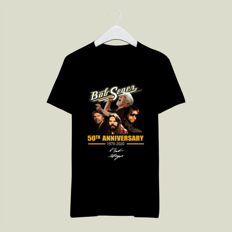 Bob Seger 50Th Anniversary 1970 2020 Signature 2 T Shirt