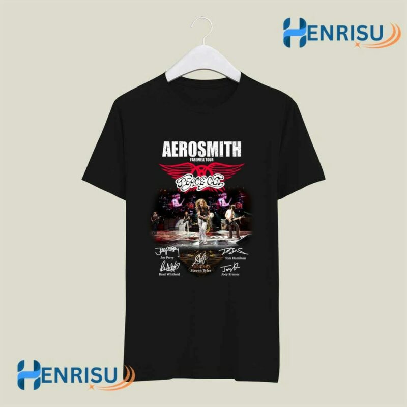 Aerosmith Farewell Tour And Their Signatures 1 T Shirt