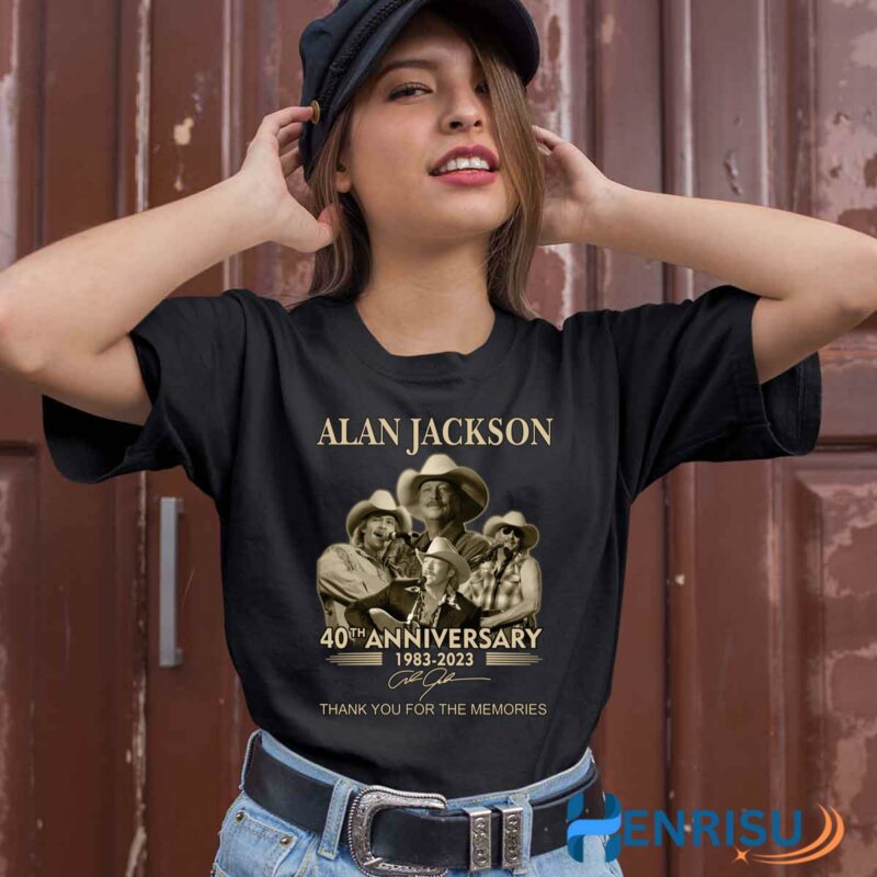 Alan Jackson 40Th Anniversary 1983 2023 Signature Grey 0 T Shirt