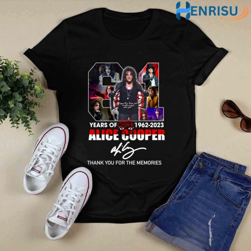 Alice Cooper 1962 2023 Thank You For The Memories 2 T Shirt