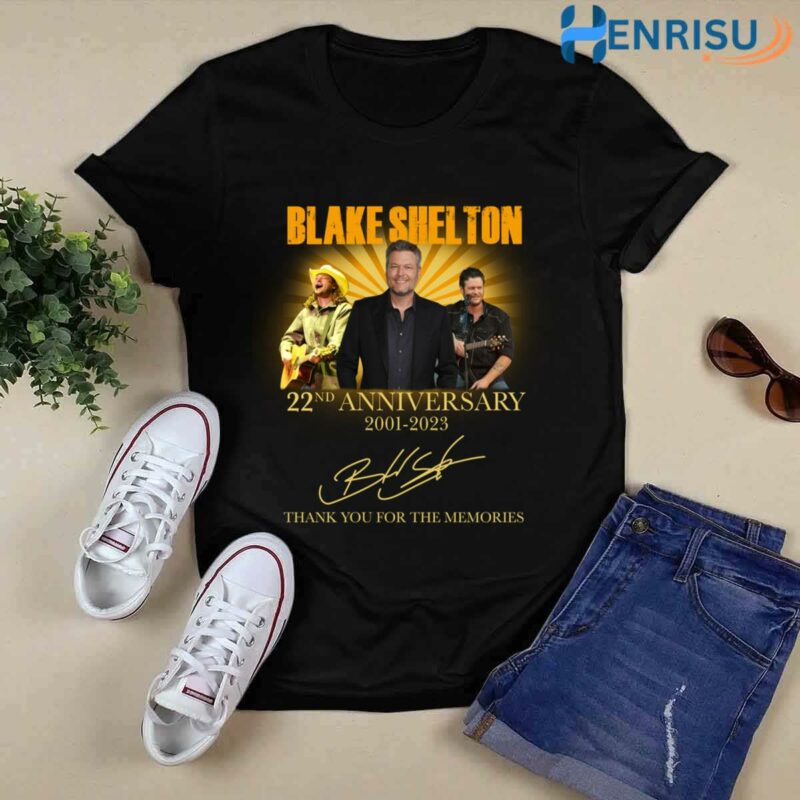 Blake Shelton 22Nd Anniversary 2001 2023 Signature 3 T Shirt