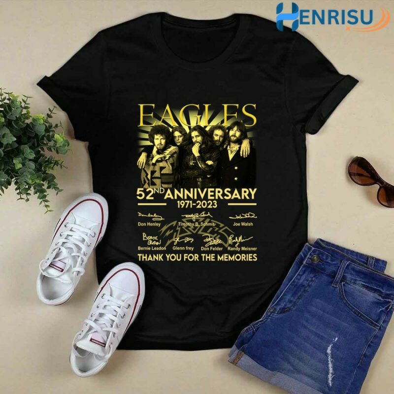Eagles 52Nd Anniversary 1971 2023 Signatures 3 T Shirt