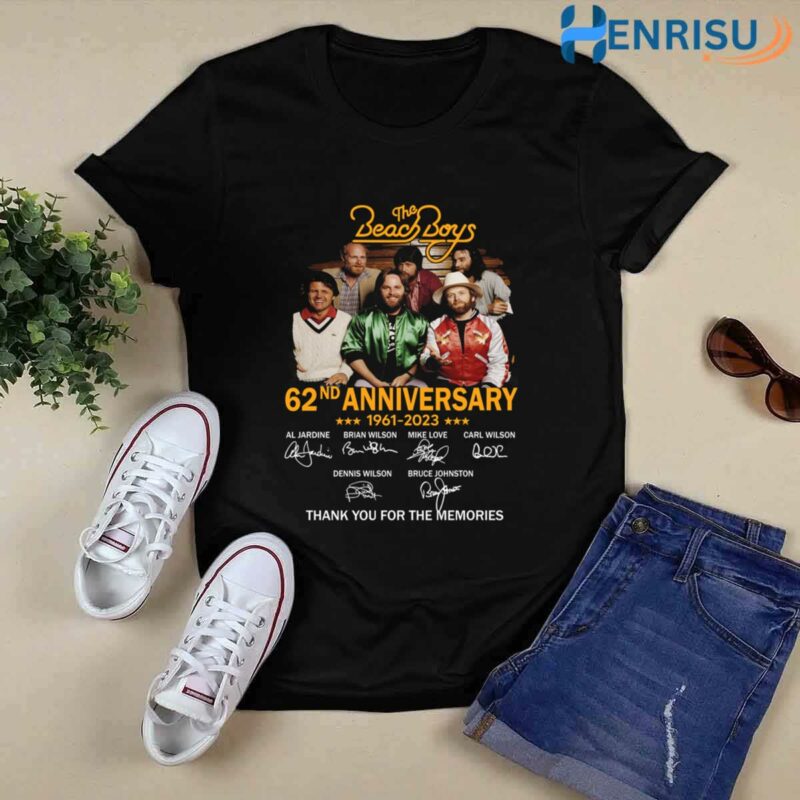 The Beach Boys 62Nd Anniversary 1961 2023 Signatures 0 T Shirt